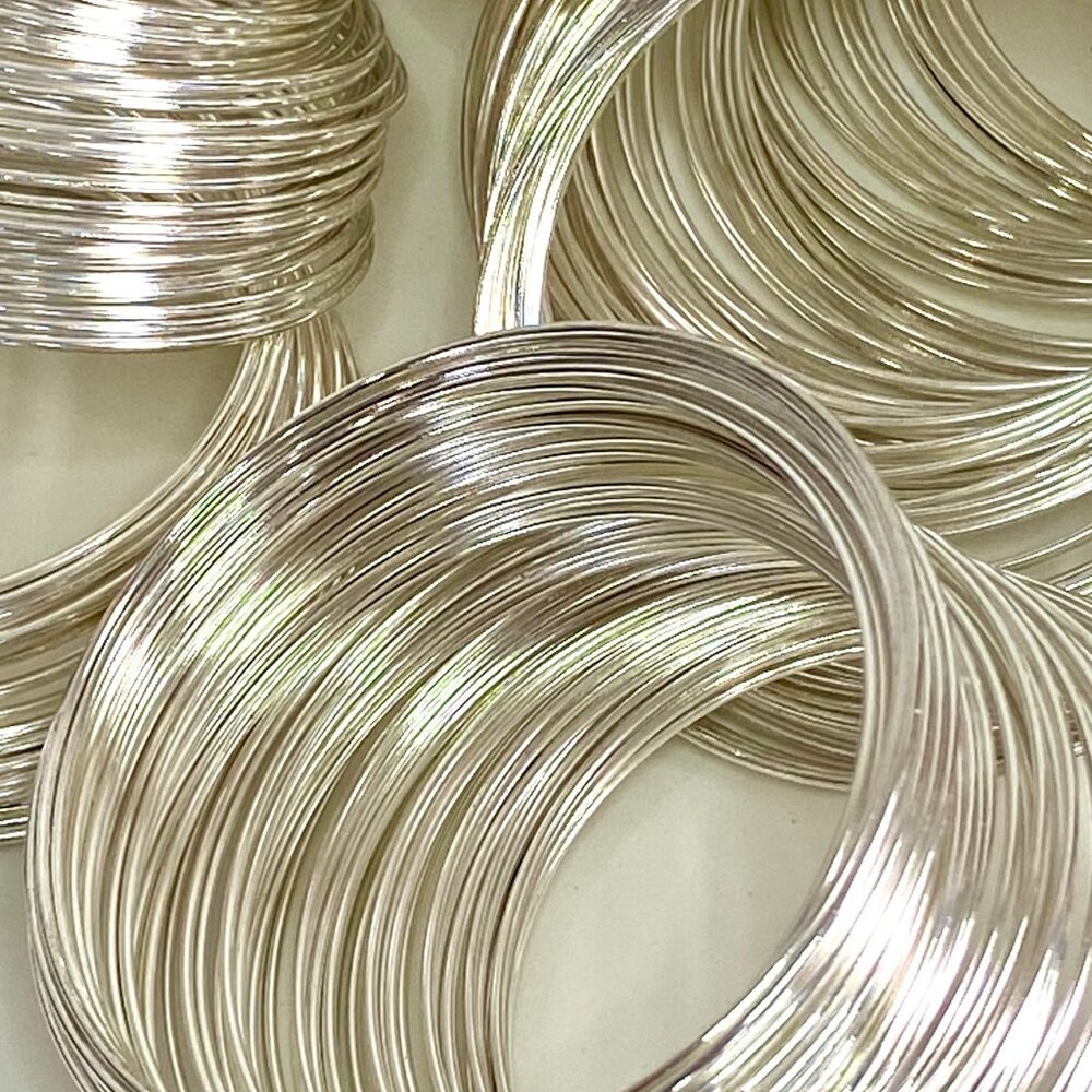 1MM DIAMETER SILVER PLATED MEMORY WIRE FOR DIY BRACELETS